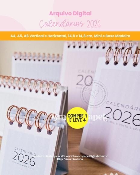 Arquivo Digital Calendários de Mesa 2026