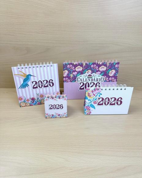 Arquivo Digital Calendários de Mesa Pássaros 2026