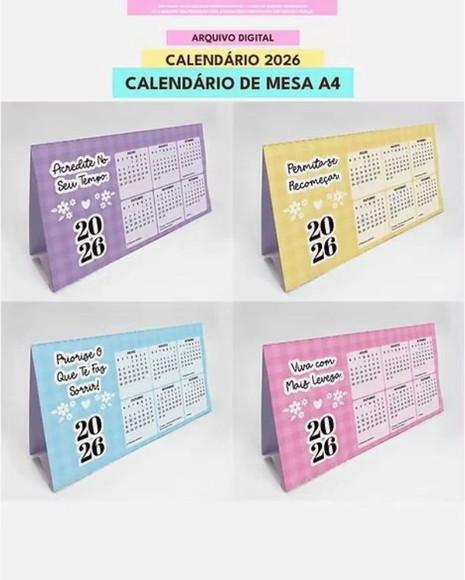 Arquivo Digital Calendários Fofo 2026