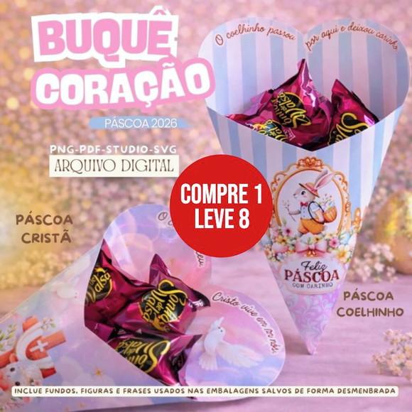 Arquivo Digital Card Gigante Páscoa Porta Buquê de Páscoa