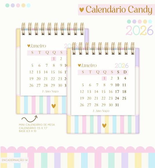 Arquivo Digital Coleção Calendários Candy 2026