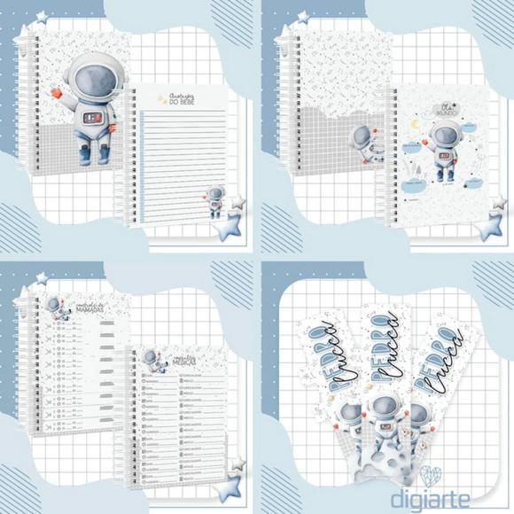 Arquivo Digital Combo Maternidade Astronauta Aquarela 02