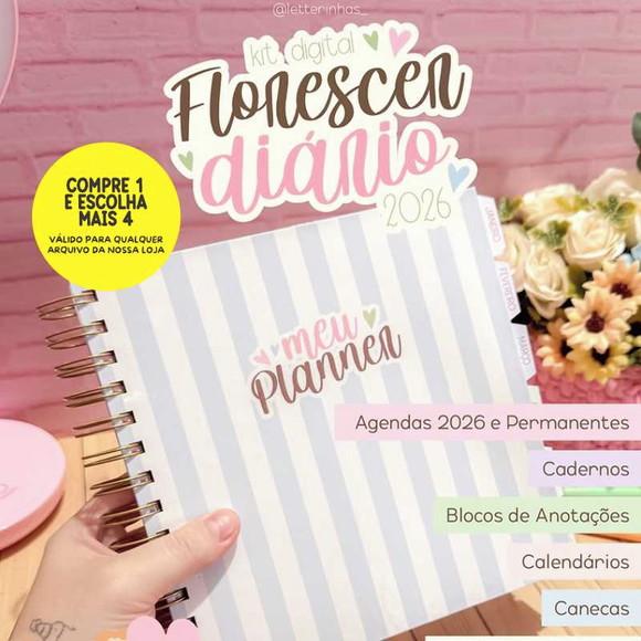 Arquivo Digital Florescer Diário 2026 Agenda e Planner