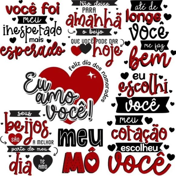 Arquivo Digital Frases Lettering Namorados