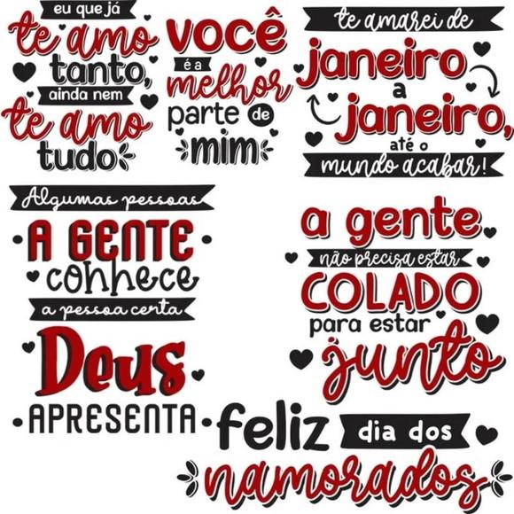 Arquivo Digital Frases Lettering Namorados
