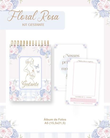 Arquivo Digital Gestante Floral Rosa