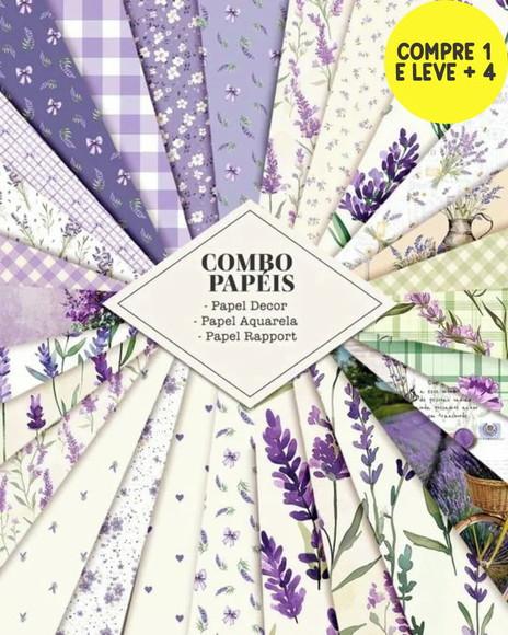 Arquivo Digital Lavanda Combo Papéis