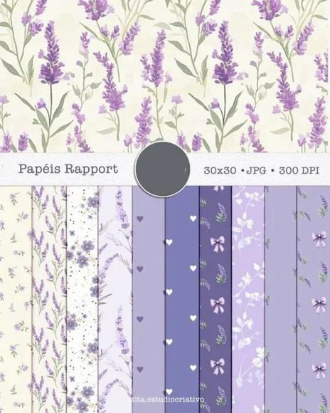 Arquivo Digital Lavanda Combo Papéis