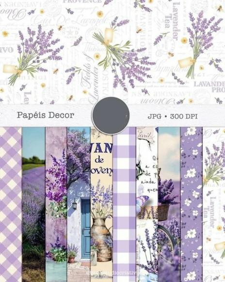 Arquivo Digital Lavanda Combo Papéis