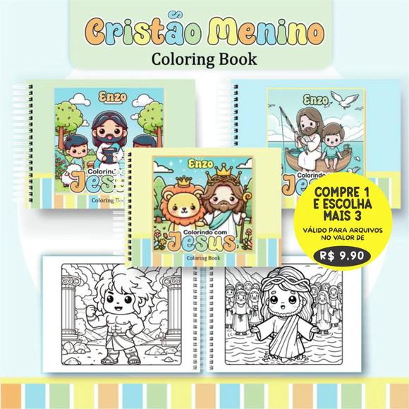 Arquivo Digital Livro de Colorir Cristão Menino