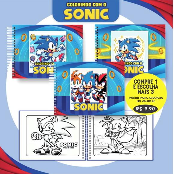 Arquivo Digital Livro de Colorir Sonic