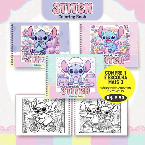 Arquivo Digital Livro de Colorir Stitch