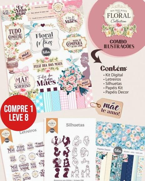 Arquivo Digital Mãe 2025 Combo Ilustrações e Papéis