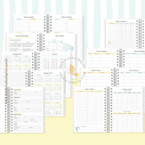 Arquivo Digital Miolo de Agenda Escolar Não Datada A5