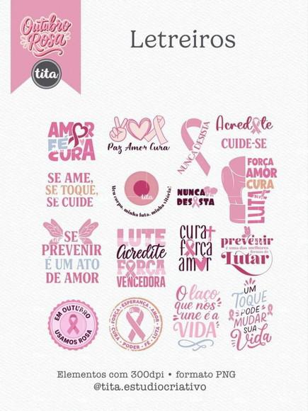 Arquivo Digital Outubro Rosa 2025 Combo Ilustrações e Papéis