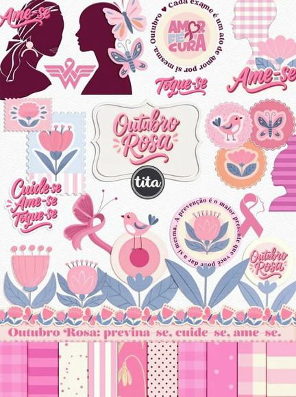 Arquivo Digital Outubro Rosa 2025 Combo Ilustrações e Papéis