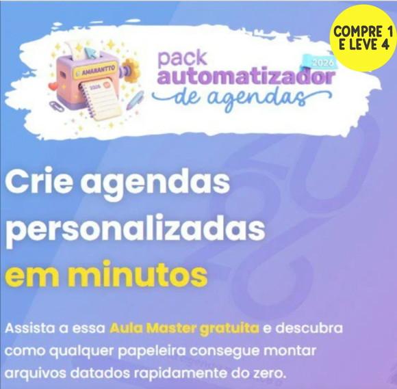 Arquivo Digital Pack Automatizador de Agendas 2026