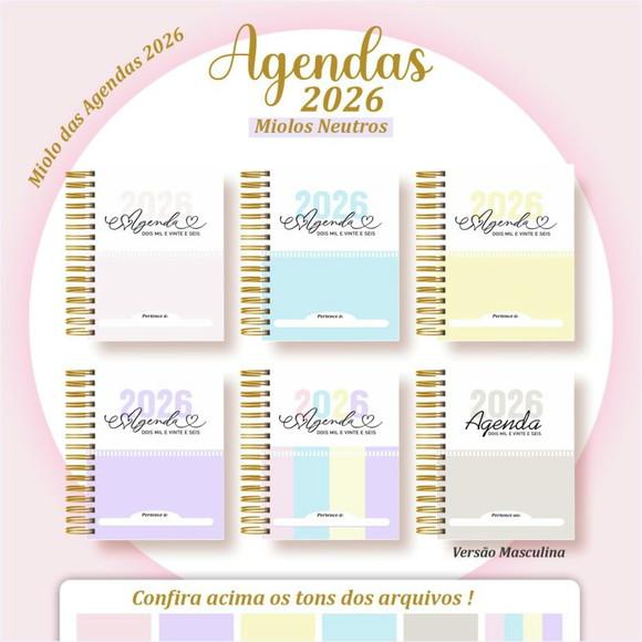 Arquivo Digital Pack Miolos Neutros Agendas 2026