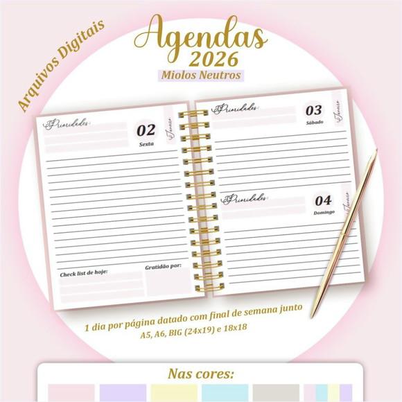 Arquivo Digital Pack Miolos Neutros Agendas 2026