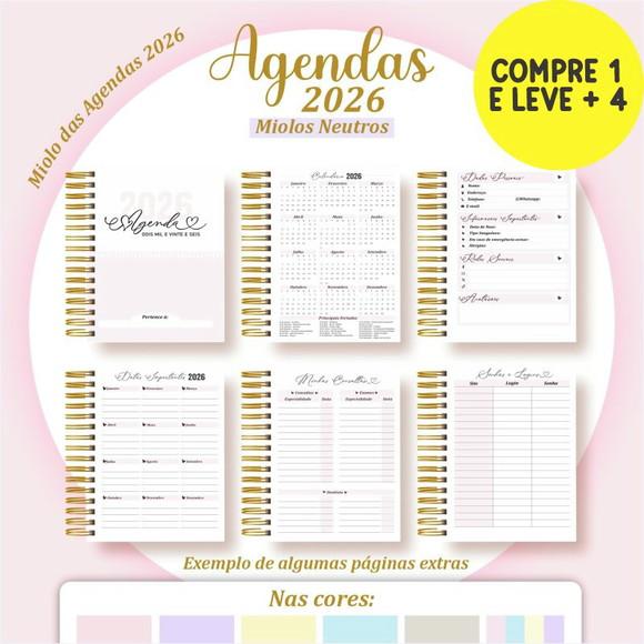Arquivo Digital Pack Miolos Neutros Agendas 2026