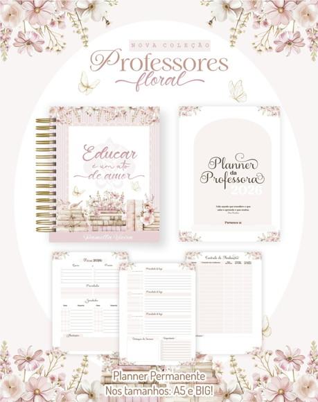 Arquivo Digital Pack Professores Floral Clean 2025