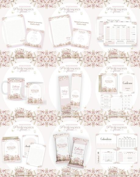 Arquivo Digital Pack Professores Floral Clean 2025