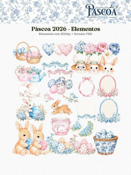 Arquivo Digital Páscoa 2026 Combo Ilustrações Coelhos