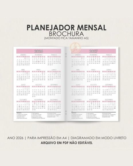 Arquivo Digital Planejador Mensal Brochura
