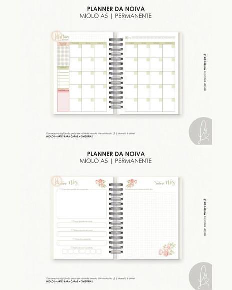 Arquivo Digital Planner da Noiva 12 Meses