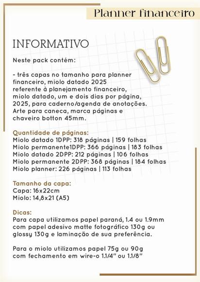 Arquivo Digital Planner Financeiro 2025