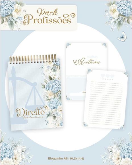 Arquivo Digital Profissões Floral Azul 2026