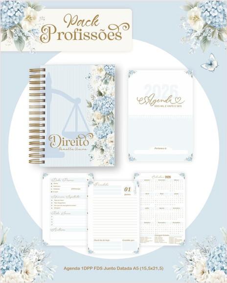 Arquivo Digital Profissões Floral Azul 2026