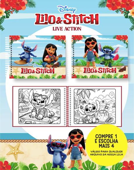Arquivo Digital Stitch Live Action Livro de Colorir
