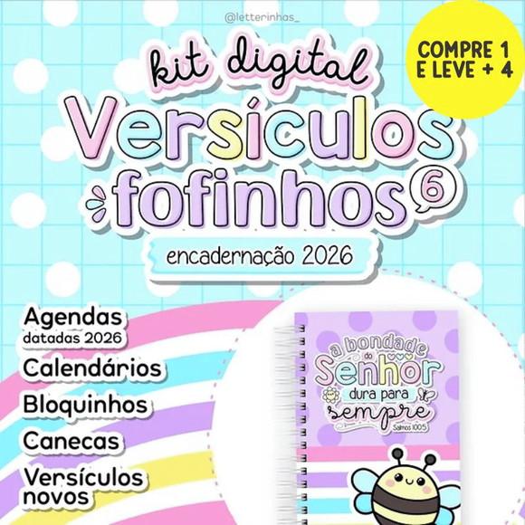 Arquivo Digital Versículos Fofinhos 6 Encadernação 2026