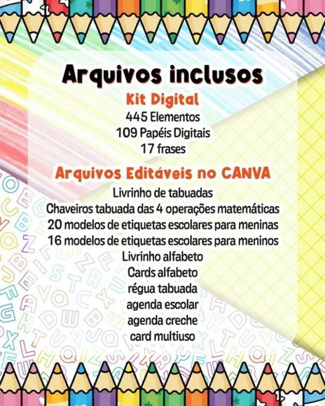 Arquivo Digital Volta às Aulas 2026 Editável no Canva