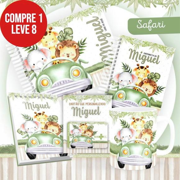 Arquivo Livro Bebê e Caderneta Vacinação Safari Menino 01