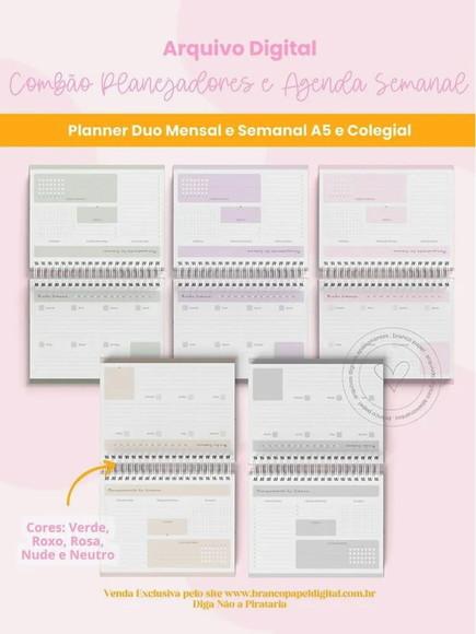 Combão Planejadores e Agenda Semanal