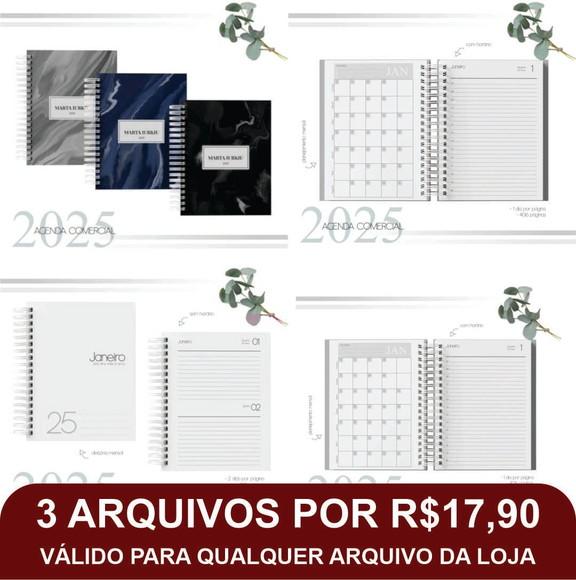Combo Digital Agenda Comercial Datada 2025