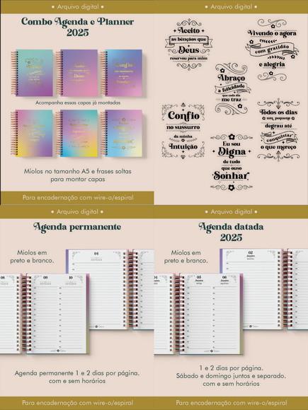Combo Digital Agenda e Planner 2025