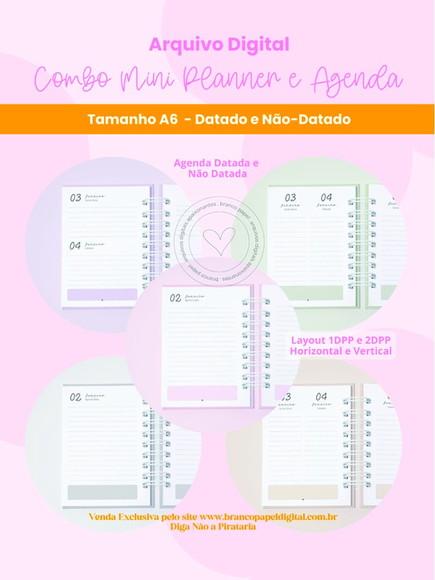 Combo Digital Agenda e Planner 2025