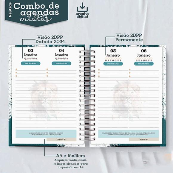 Combo Digital Coleção Agendas Neutras Cristã 2024