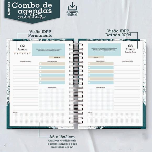 Combo Digital Coleção Agendas Neutras Cristã 2024