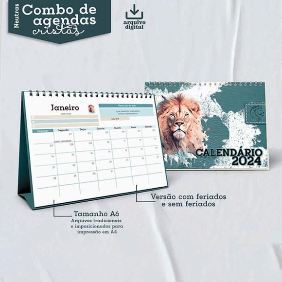 Combo Digital Coleção Agendas Neutras Cristã 2024