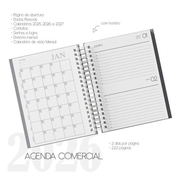 Combo Digital Miolo Agenda Comercial Datada 2026