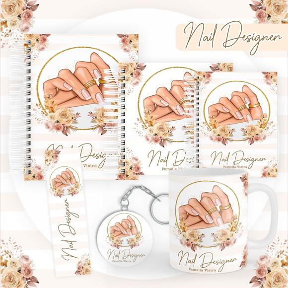 Combo Digital Nail Designer - Agenda, Agendamentos, Canecas