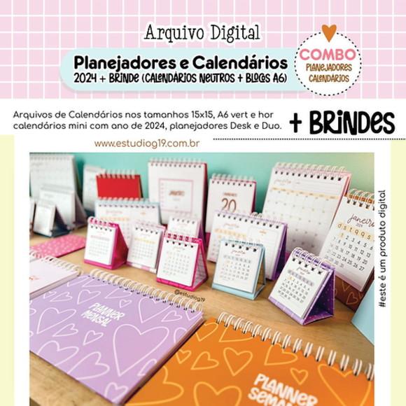 Combo Digital Planejadores, Calendários + Brindes