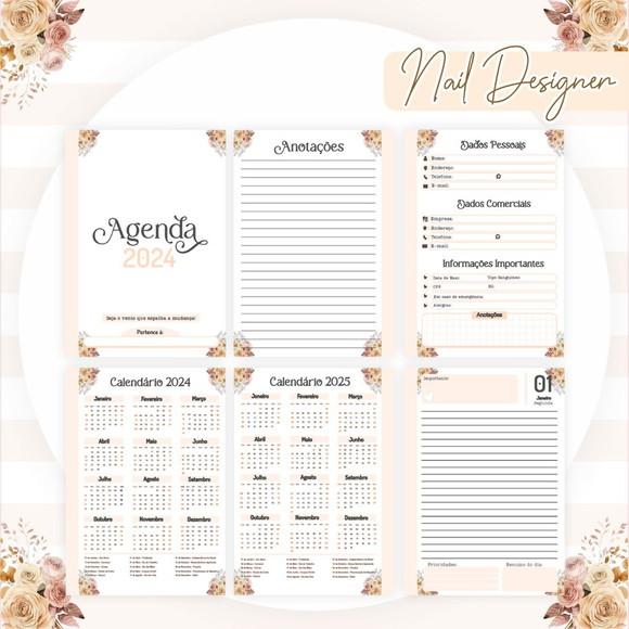 Combo Digital Nail Designer - Agenda, Agendamentos, Canecas