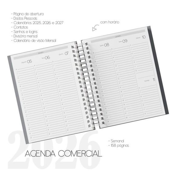 Combo Digital Miolo Agenda Comercial Datada 2026