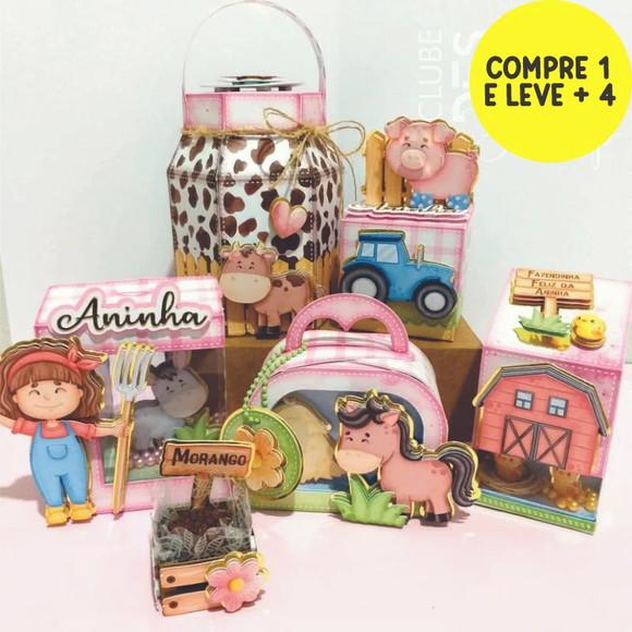 Kit Digital de Corte Fazendinha Rosa 24