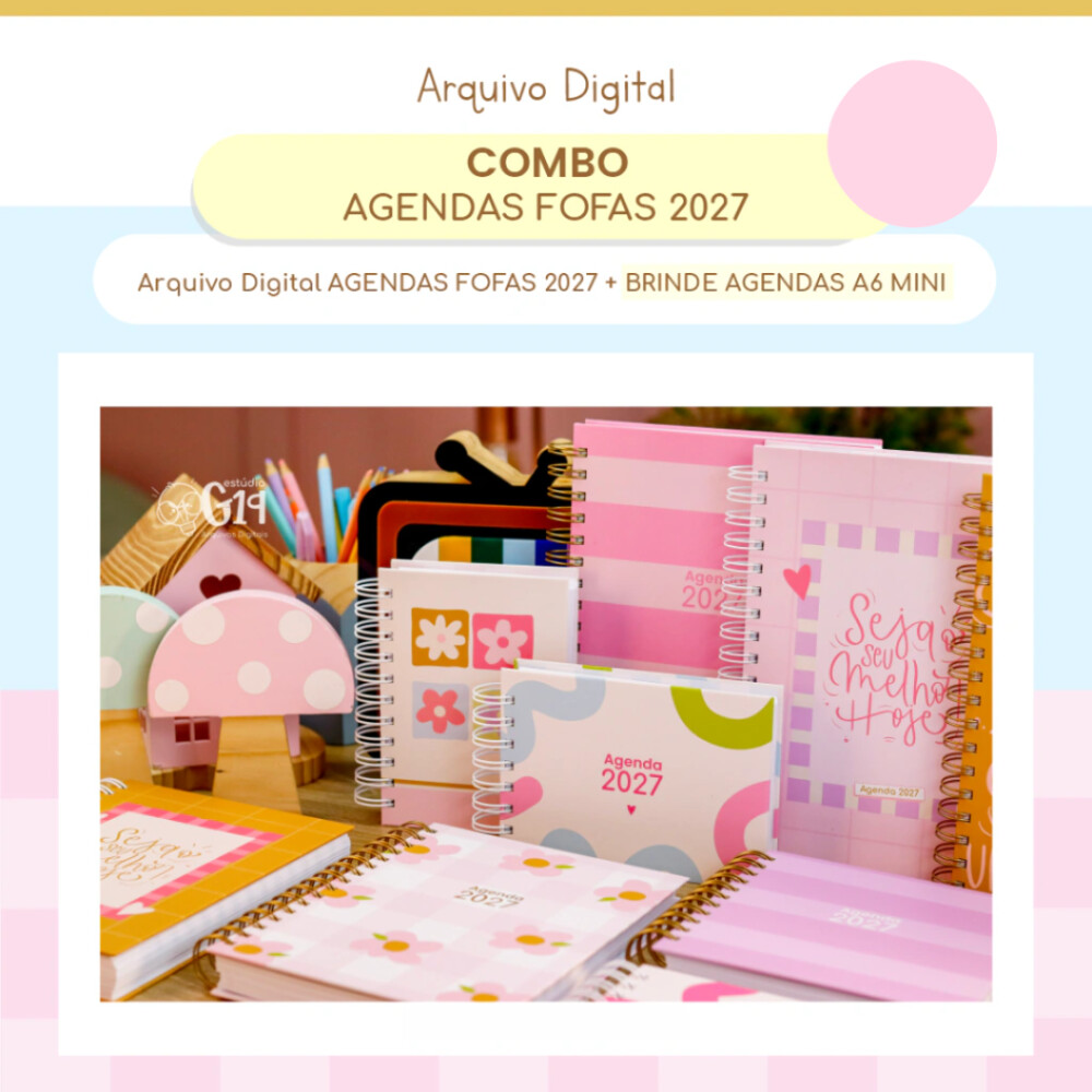 Arquivo digital Combo agendas fofas 2027